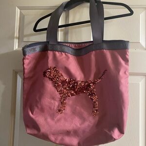 PINK Victoria's Secret Pink Tote with Sequin Dog
